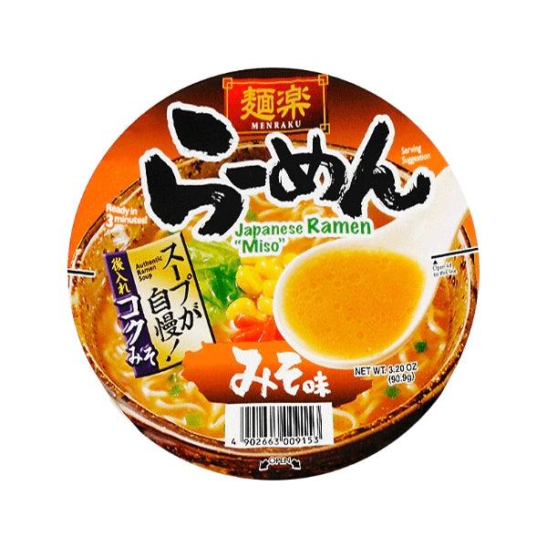 (hikari) menraku japanese ramen cup miso taste 90.9g dlc 03 052025